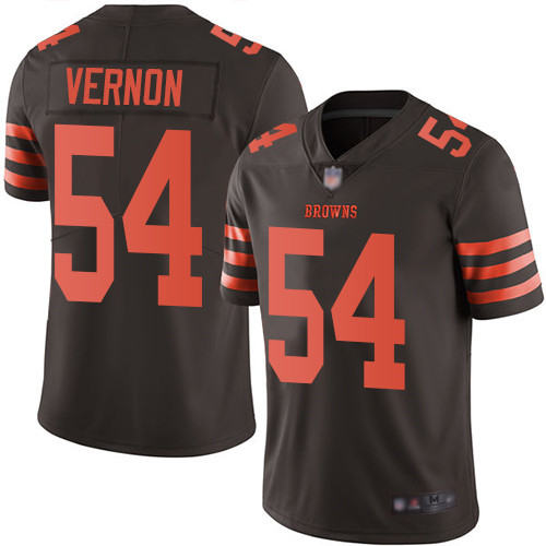 Cleveland Browns Olivier Vernon Men Brown Limited Jersey 54 NFL Football Rush Vapor Untouchable